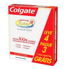 Imagem de Creme Dental Colgate Total 12 Clean Mint 90g 4 Unidades