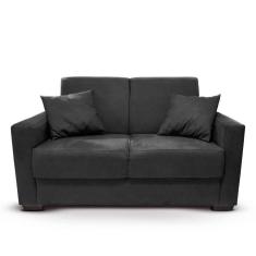 Imagem de Sofá 2 Lugares Sala De Estar Recepção Suede Vitoria Preto