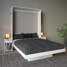 Imagem de Cama Articulada de Casal 209x198cm com 2 Mesas de Cabeceira, Nichos e 