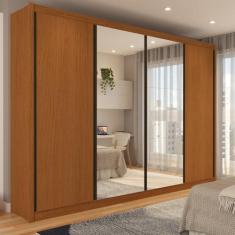 Imagem de Guarda-Roupa Casal Jeremy 4 Portas 4 Gavetas com Espelho Carvalho - Pa