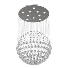 Imagem de Lustre de Cristal Legitimo Globo 60cm Sala de Estar Mesa Jantar Quarto Living G160 Com Lampadas Led