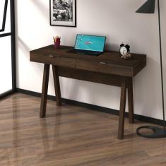 Imagem de Conjunto Home Office Escrivaninha ME 4128 120cm e Estante 2 Prateleiras 2 Portas Tecno Mobili Rústico