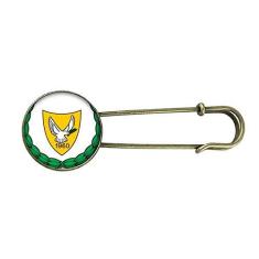 Imagem de Broche de metal retrô com emblema nacional do Chipre