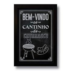 Imagem de Quadro Decorativo Frase Cantinho Do Churrasco 33x43 Cm