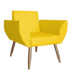 Imagem de Poltrona Decorativa Flora Pés Palito Suede  - DS Estofados