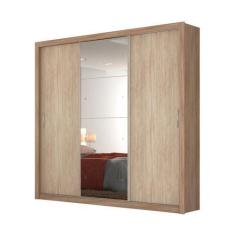 Imagem de Guarda-Roupas Casal 3 Portas De Correr 2 Gavetas E Espelho Multimóveis