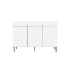 Imagem de Balcão De Cozinha Manu Para Pia De 1,20cm S/Tampo Branco - Montanaris