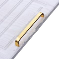 Imagem de 4/6/8/10/12 Polegadas Ouro Preto Prata Alças de Alumínio Porta de Cozinha Armário Alça Reta Puxadores Hardware de Móveis, 128mm Sólido, Ouro, 2 Peças