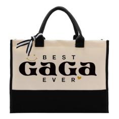 Imagem de Bolsa de lona para Gaga, Best Gaga Ever, sacola de lona de algodão, presente de dia das mães para Gaga, presente de aniversário de Gaga, bolsa feminina de fim de semana, sacolas de supermercado