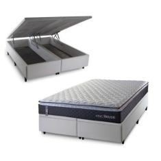 Imagem de Conjunto Box Baú King Dakota Preto 193X203x64 Espuma D33 - King House