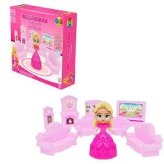 Imagem de Boneca Brinquedo Sala Salinha De Tv Da Princesa Meninas - Ggb