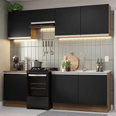 Imagem de Armário de Cozinha Completa 240cm Rustic/preto Glamy Madesa 09