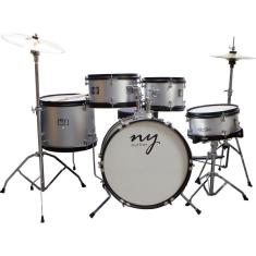 Imagem de Bateria Acústica Infantil Junior 2T Prata New York
