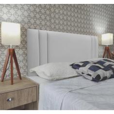 Imagem de Cabeceira King 195 Cama Box Double Siena Branco Corano Com Pés rbl