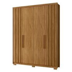 Imagem de Guarda Roupa Casal Califórnia 4 Portas Ripado Freijó - Moval Freijó