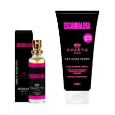Imagem de Kit Presente Feminino Perfume Hidratante Escandalosa Amakha - Amakha P