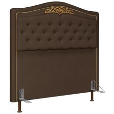 Imagem de Cabeceira Cama Box Casal 140cm Imperial J02 Suede Chocolate - Mpozenato