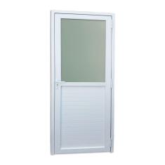Imagem de Porta de PVC Mista 216x70cm Com vidro Mini Boreal ITEC Brimak Branco