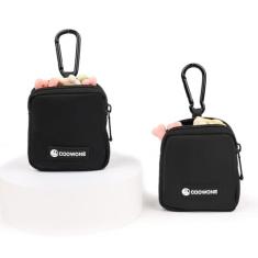 Imagem de Bolsa de petisco para cães, 2 peças, bolsa impermeável para cães pequenos, para passear com mosquetão, bolsa para cães com mosquetão, suporte para cães em viagens ou uso ao ar livre, fecho de zíper