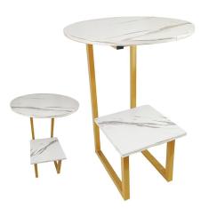 Imagem de Mesa De Canto Lateral Quarto Sala Cabeceira Escritorio Decoraçao Minimalista Moderna Multifuncional