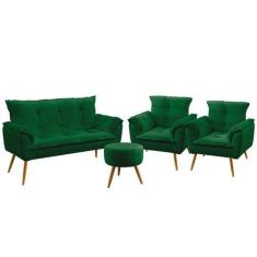 Imagem de Namoradeira E 2 Poltronas Opala Com Puff Solar Sued Aradecor