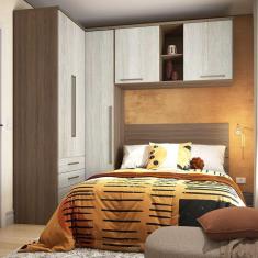 Imagem de Guarda Roupa Canto 5 Portas 4 Gavetas Vanilla Com Crema