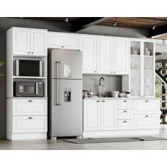 Imagem de Cozinha Modulada 5 Peças com Cristaleira e Torre Quente 10 Portas 7 Ga