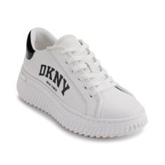 Imagem de DKNY Tênis feminino com cadarço, Peso brilhante/preto, 34