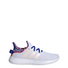 Imagem de adidas Cloudfoam Pure Tênis esportivo feminino, Branco nuvem, laranja Bliss, vermelho brilhante, 37