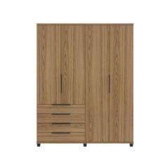 Imagem de Guarda-Roupa Casal 4 Portas 4 Gavetas 100% MDF Allen 181 cm - Freijó c