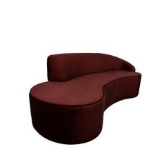 Imagem de Sofá Curvo Eron 2,10 Veludo Malbec Braço Direito- Larbelle - Larbelle