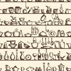 Imagem de Papel De Parede Adesivo Lavável Prateleira Vintage 15M