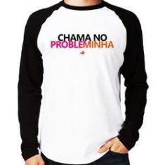 Imagem de Camiseta Raglan Chama No Probleminha Manga Longa - Foca Na Moda