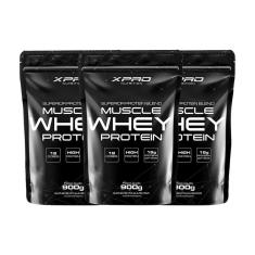 Imagem de Kit 3x Whey Muscle Protein 900g - Xpro Nutrition-Unissex