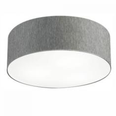 Imagem de Plafon Cilíndrico Md-3057 Tecido 55X15 Bivolt Rústico Cinza