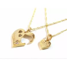 Imagem de Cordão Melhores Amigas Best Friends Folheado a Ouro 18k