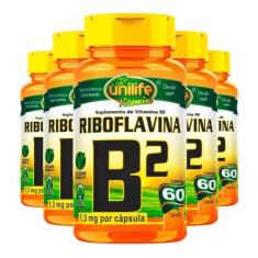 Imagem de Riboflavina Vitamina B2 500mg Unilife 60 Cápsulas 5un