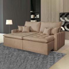 Imagem de Sofá Retrátil 2 Lugares 180cm Chicago Kasacomigo Estofados Bege