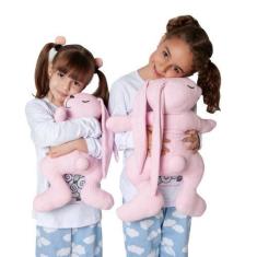 Imagem de Coelho De Pelúcia Deitado 50cm - FOFUXOS DE PELÚCIA - WU Bichos de Pel