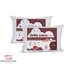Imagem de Kit 2 Travesseiros Stillo Látex Alto Orthocrin