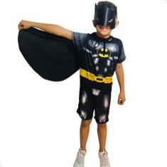 Imagem de Fantasia Do Batman Infantil Conjunto Com Capa e Máscara - Miro Fantasi