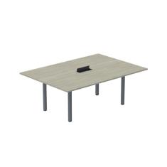 Imagem de Mesa Reunião 200cm X 120cm Mrcpb2012 Nogueira Casablanca/Grafito