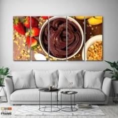 Imagem de Quadro Decorativo -Tigela Açai -Tela em Tecido 5 peças