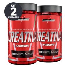 Imagem de Creatina Pura 120 Caps Hardcore Integral Kit 2 Potes - Integralmedica