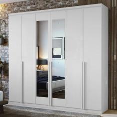 Imagem de Guarda-roupa Casal Com Espelho 6 Portas 4 Gavetas Alonzo Bran