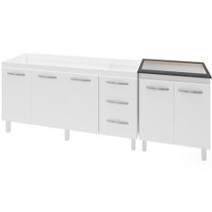 Imagem de Balcao Pia 150cm E Cooktop 5 Bocas Branco Mobbs