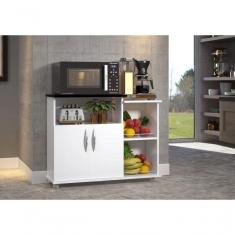 Imagem de Armário Balcão Contemporaneo Compartimento Com Tampo Preta