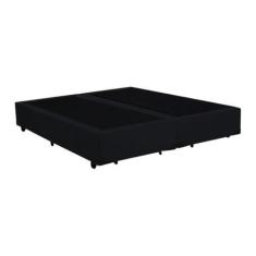 Imagem de Base Box Casal Bipartido Homequeen Suede Preto 40X138x188