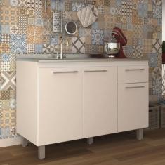 Imagem de Balcão para Pia 3 Portas 1 Gaveta sem Tampo Alice J Carvalho