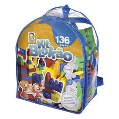 Imagem de Blocos De Montar Kit Blokão Azul 136 Peças - Kitstar